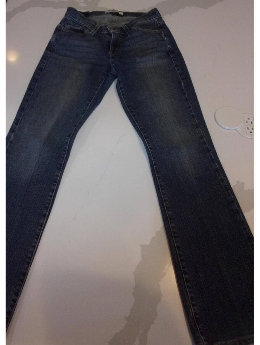 EUC DESIGNER LEVI'S 529 CURVY BOOT DENIM DARK BLUE JEANS PANTS WOMEN'S SIZE 4M